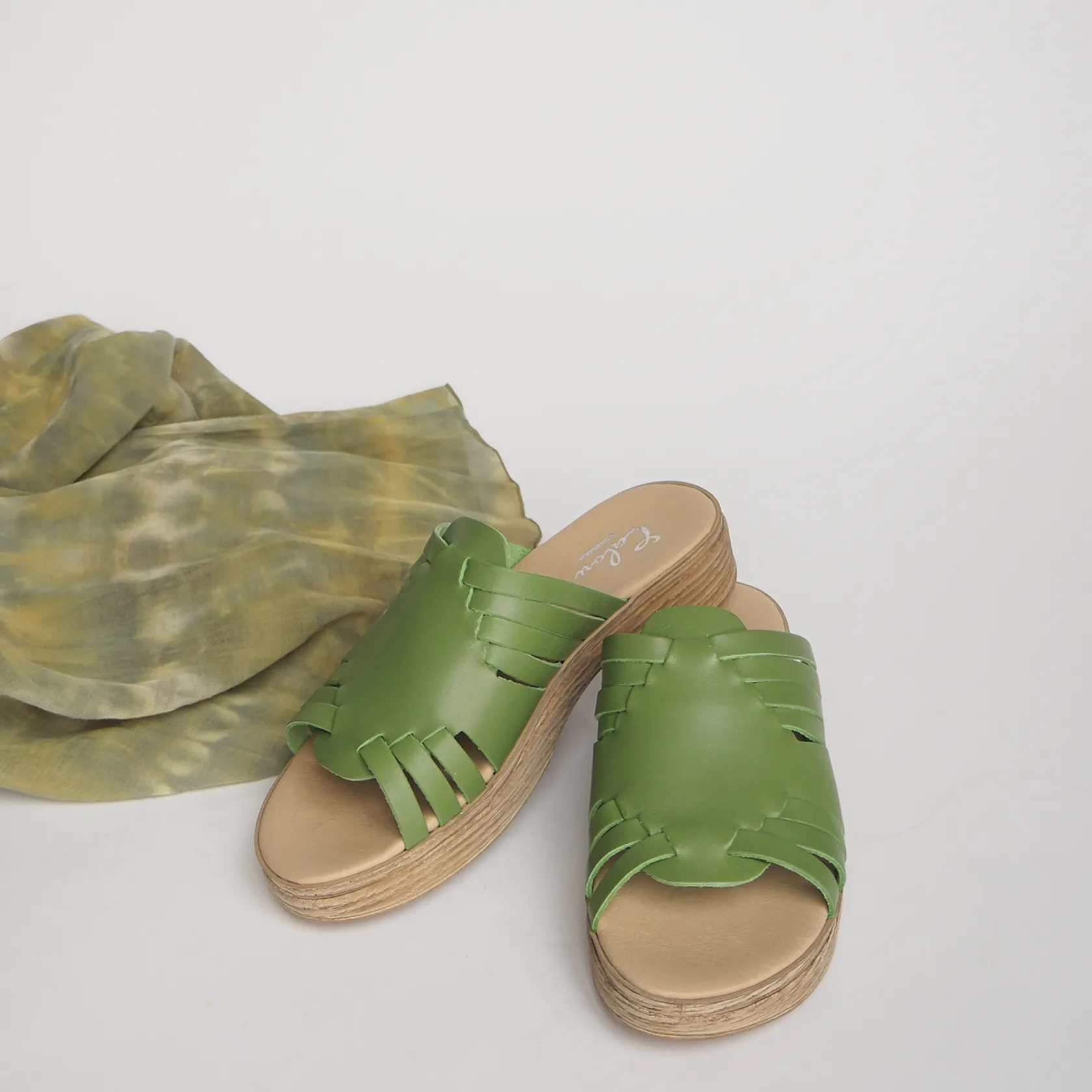 andrea_green_2.webp Online Andrea Low Heel Soft Clogs